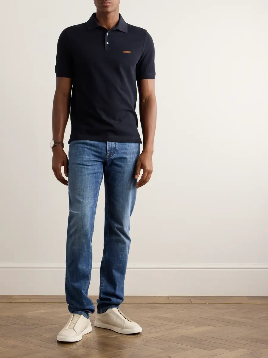 Zegna Slim-Fit Cotton-Piqué Polo Shirt - Men | Thumbnail 2 Zegna Slim-Fit Cotton-Piqué Polo Shirt - Men | Thumbnail 2