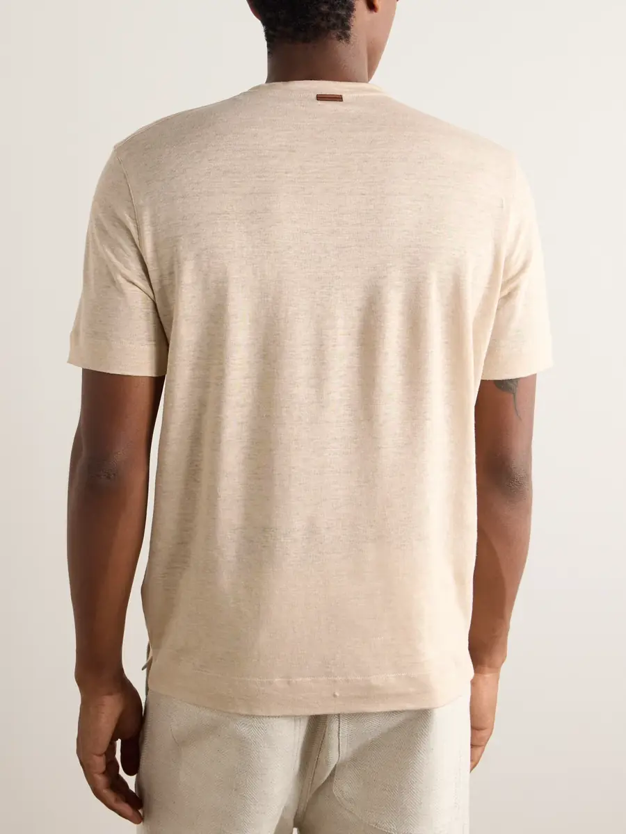 Zegna Linen-Jersey T-Shirt - Men | Thumbnail 3 Zegna Linen-Jersey T-Shirt - Men | Thumbnail 3