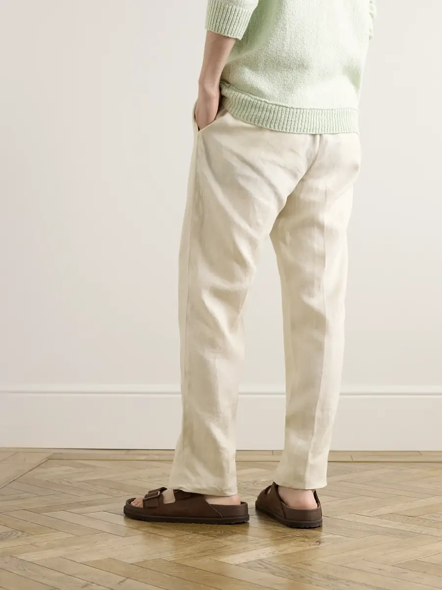 Zegna Tapered Oasi Linen Trousers - Men | Thumbnail 3 Zegna Tapered Oasi Linen Trousers - Men | Thumbnail 3