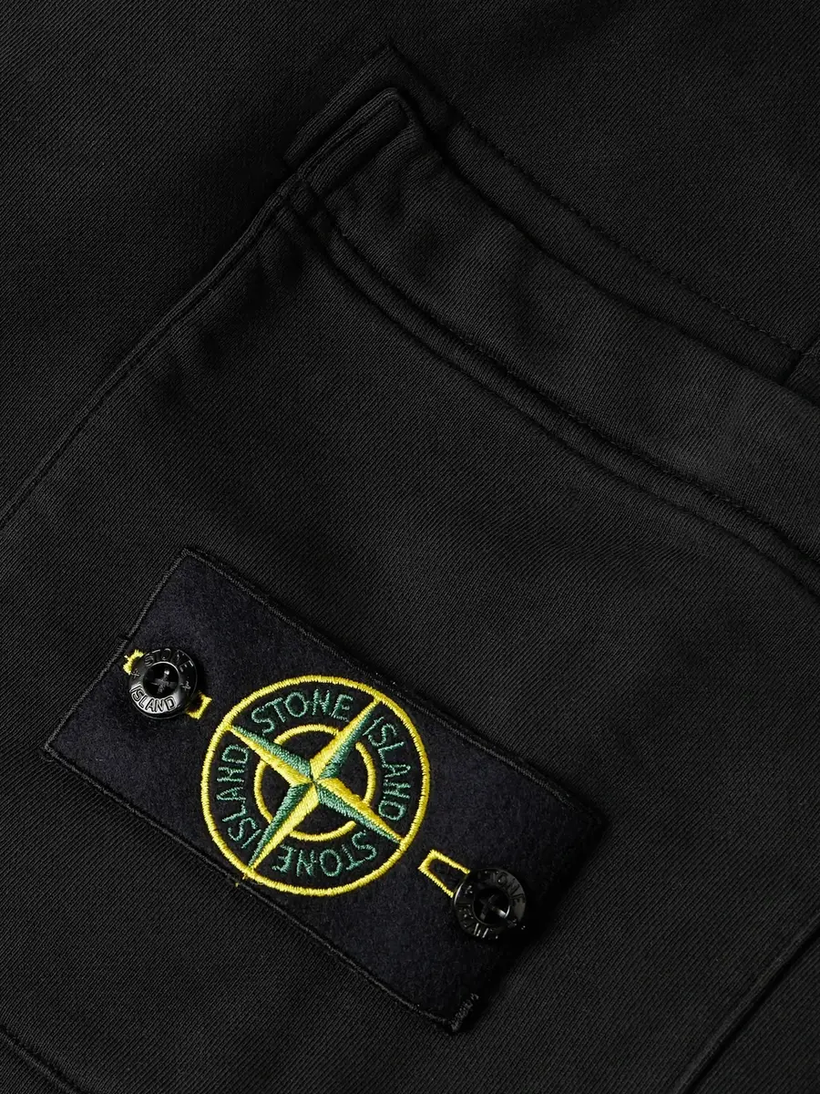 Stone Island Straight-Leg Garment-Dyed Cotton-Jersey Drawstring Shorts - Men | Thumbnail 6
