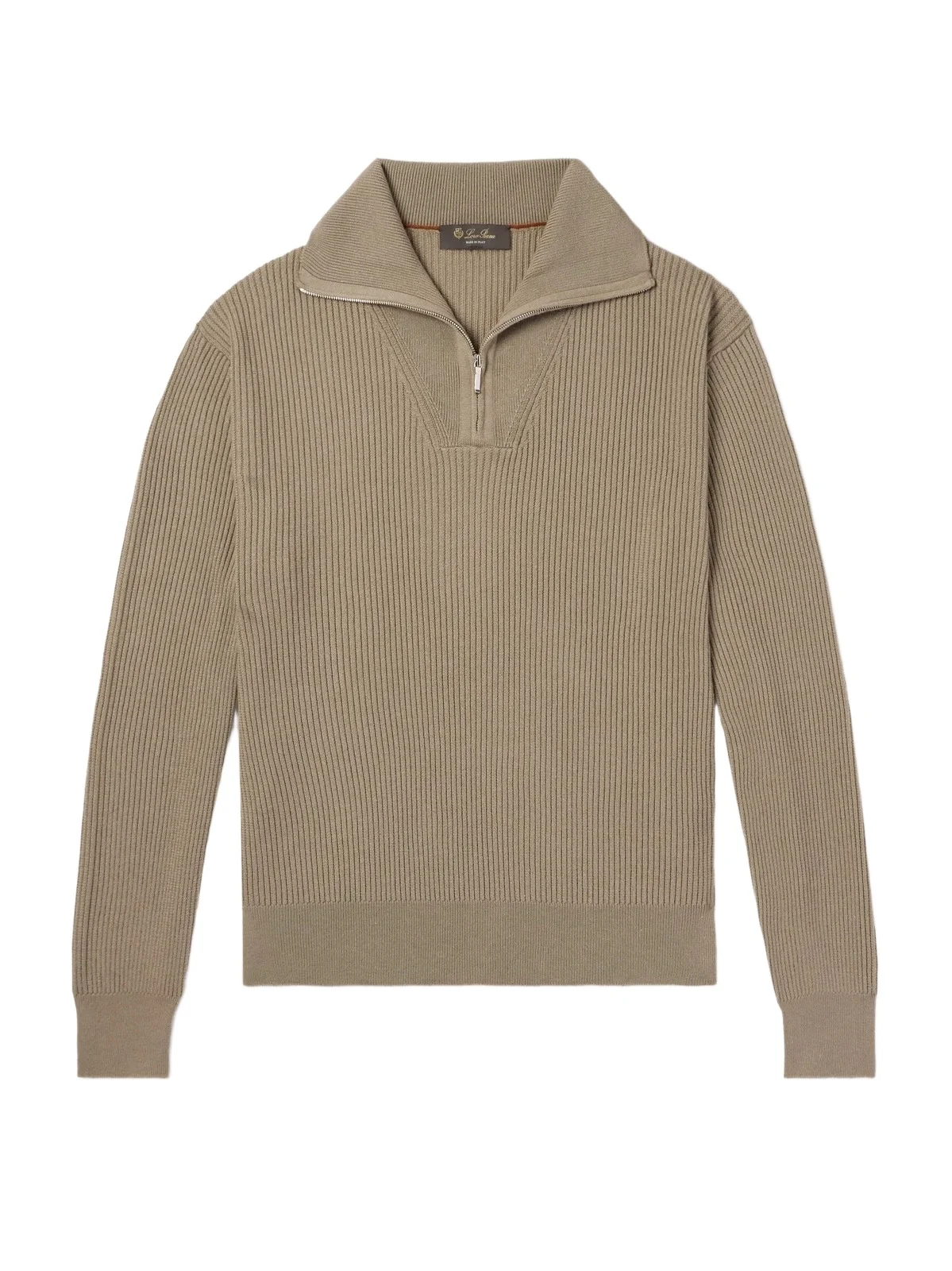 Akan Ribbed Cashmere and Silk-Blend Half-Zip Sweater - Men