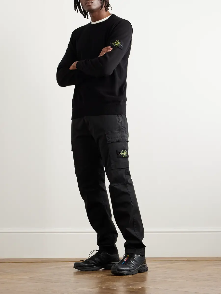 Stone Island Tapered Stretch-Cotton Cargo Trousers - Men | Thumbnail 2