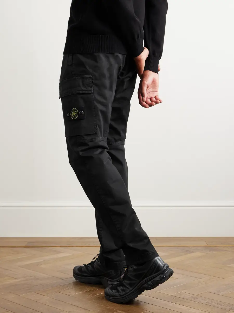 Stone Island Tapered Stretch-Cotton Cargo Trousers - Men | Thumbnail 3