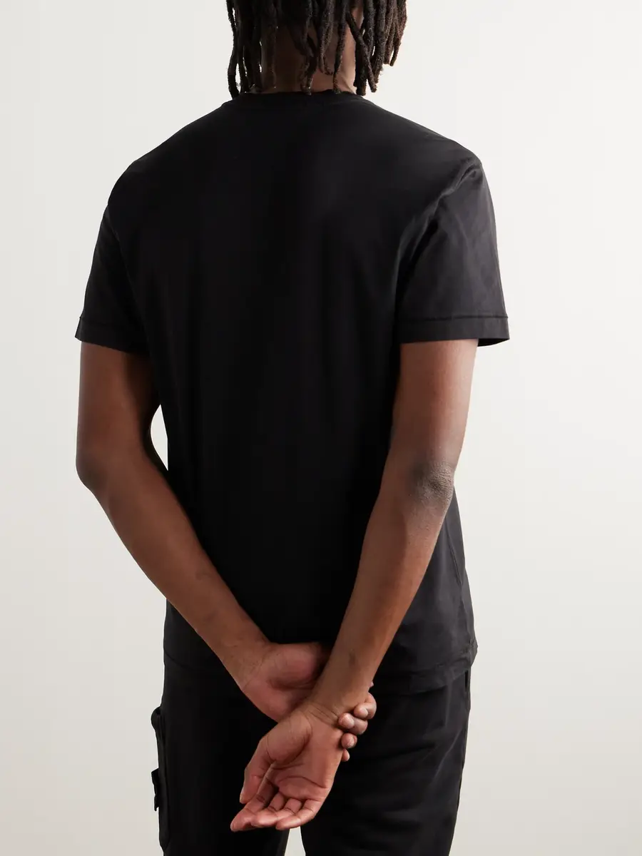 Stone Island Logo-Appliquéd Cotton-Jersey T-Shirt - Men | Thumbnail 3 Stone Island Logo-Appliquéd Cotton-Jersey T-Shirt - Men | Thumbnail 3