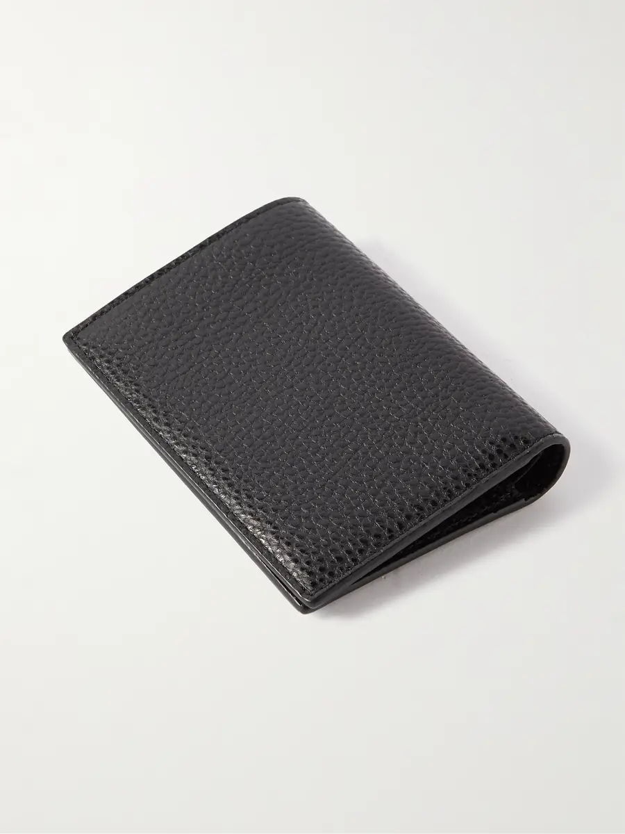 Saint Laurent Tiny Cassandre Logo-Appliquéd Full-Grain Leather Bifold Wallet - Men | Thumbnail 2