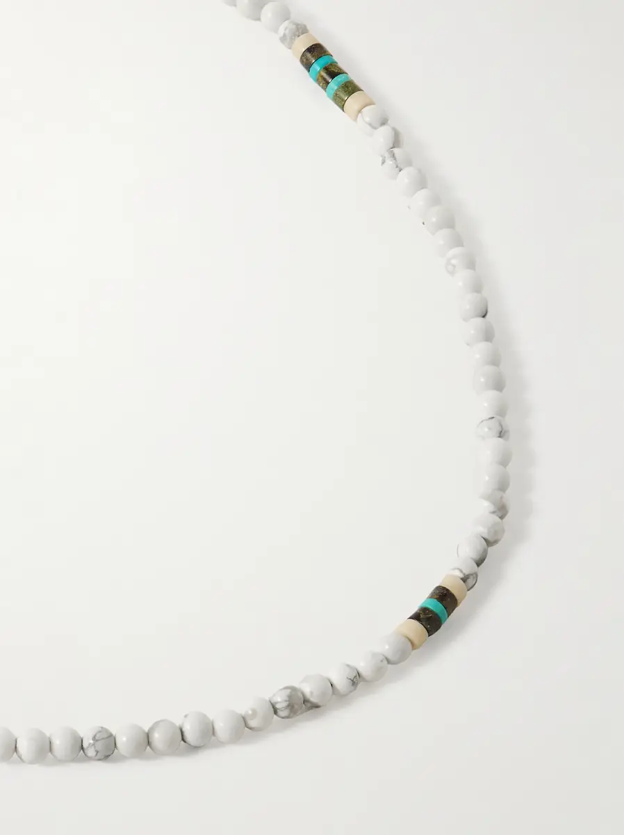Mikia Silver Multi-Stone Beaded Wrap Bracelet - Men | Thumbnail 4 Mikia Silver Multi-Stone Beaded Wrap Bracelet - Men | Thumbnail 4