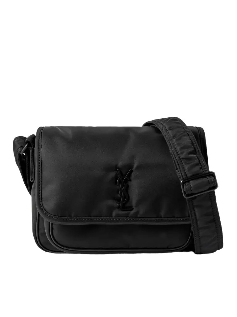 Saint Laurent Niki Small Leather-Trimmed Shell Messenger Bag - Men | Image 1 Saint Laurent Niki Small Leather-Trimmed Shell Messenger Bag - Men | Image 1