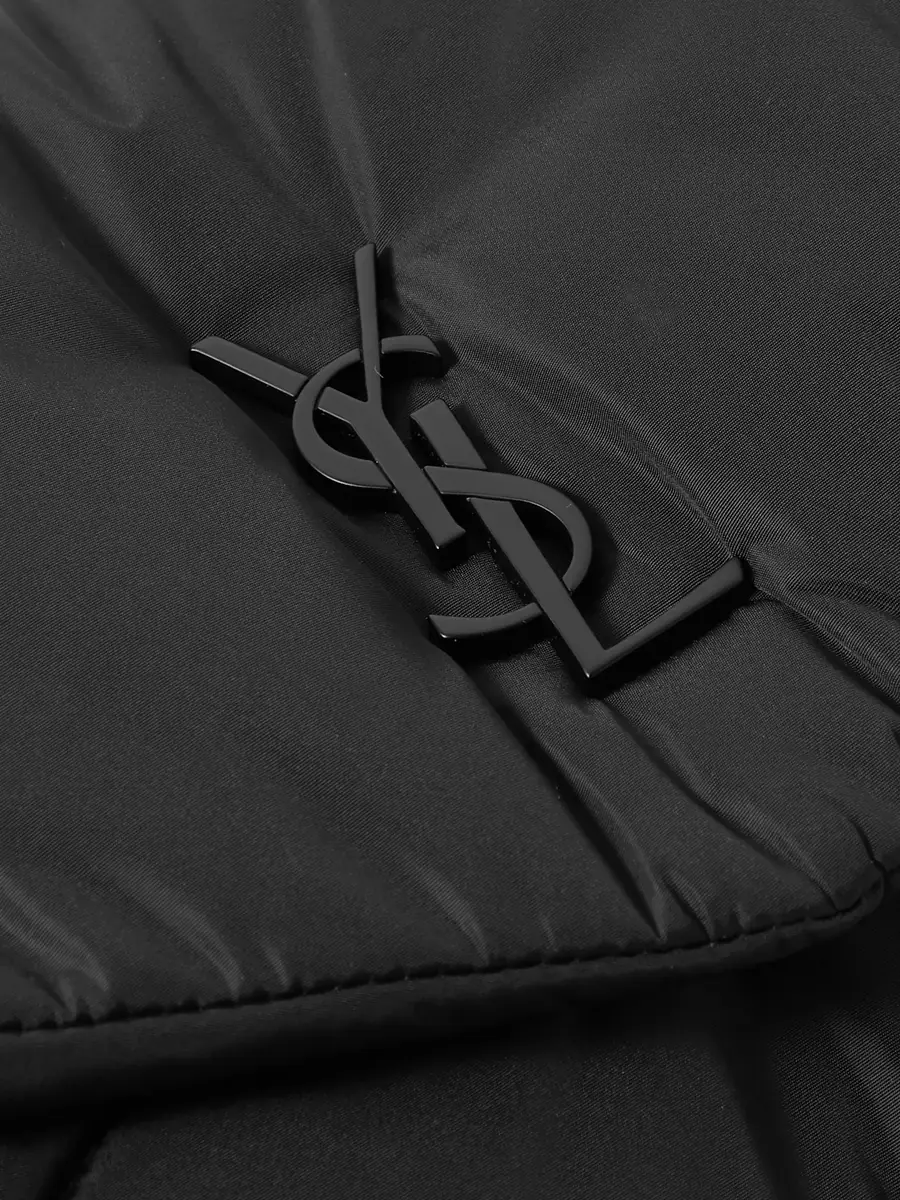 Saint Laurent Cassandre Logo-Appliquéd Padded Shell Pouch - Men | Thumbnail 4