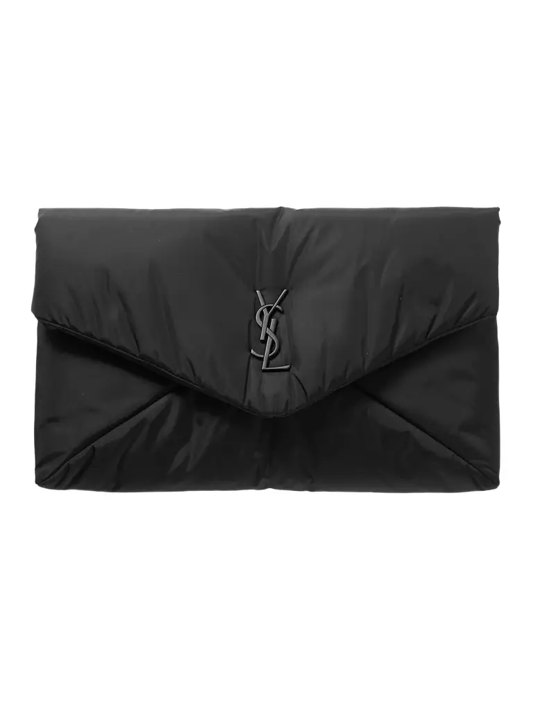 Saint Laurent Cassandre Logo-Appliquéd Padded Shell Pouch - Men | Image 1 Saint Laurent Cassandre Logo-Appliquéd Padded Shell Pouch - Men | Image 1