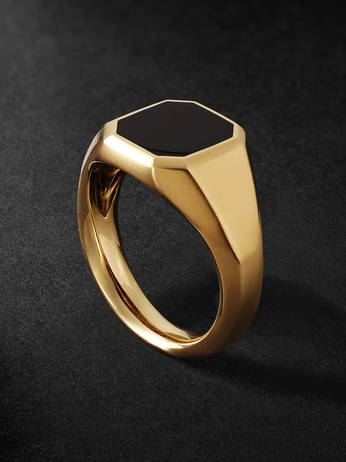 Streamline® 18-Karat Gold Onyx Signet Ring - Men Streamline® 18-Karat Gold Onyx Signet Ring - Men