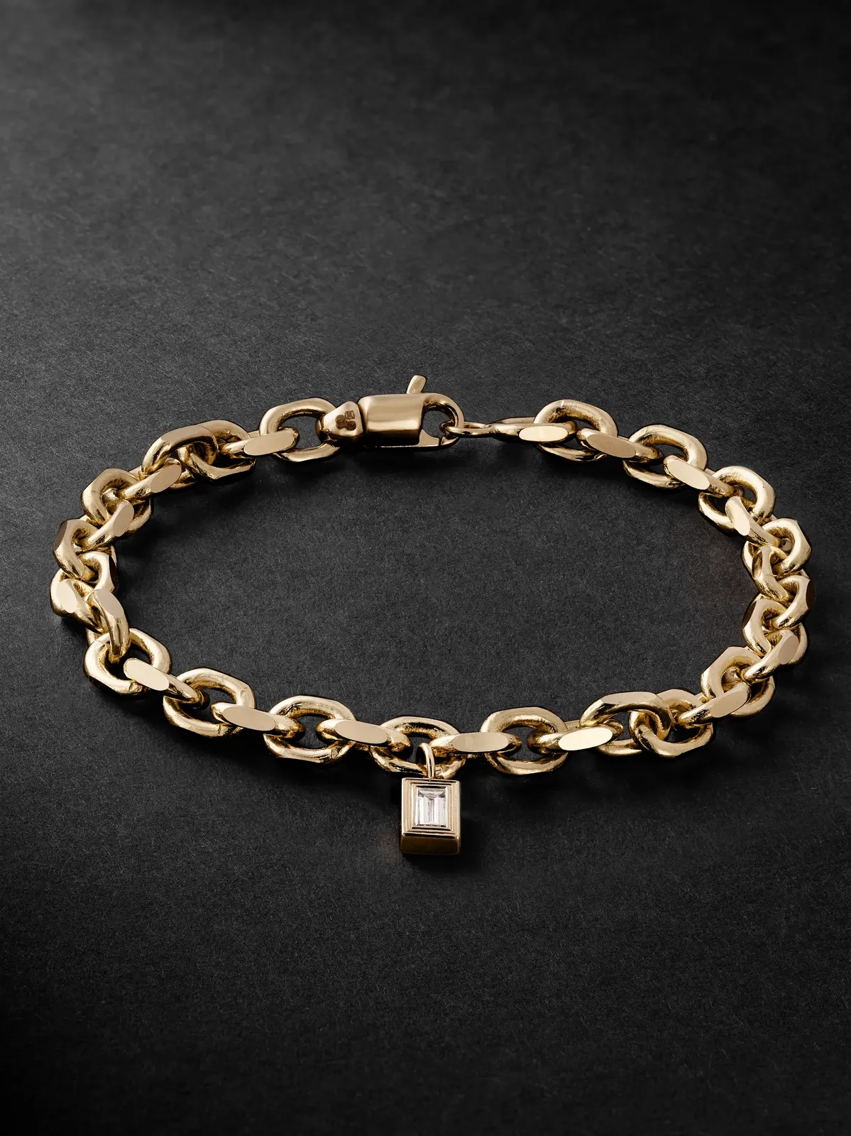 Gold Diamond Chain Bracelet - Men
