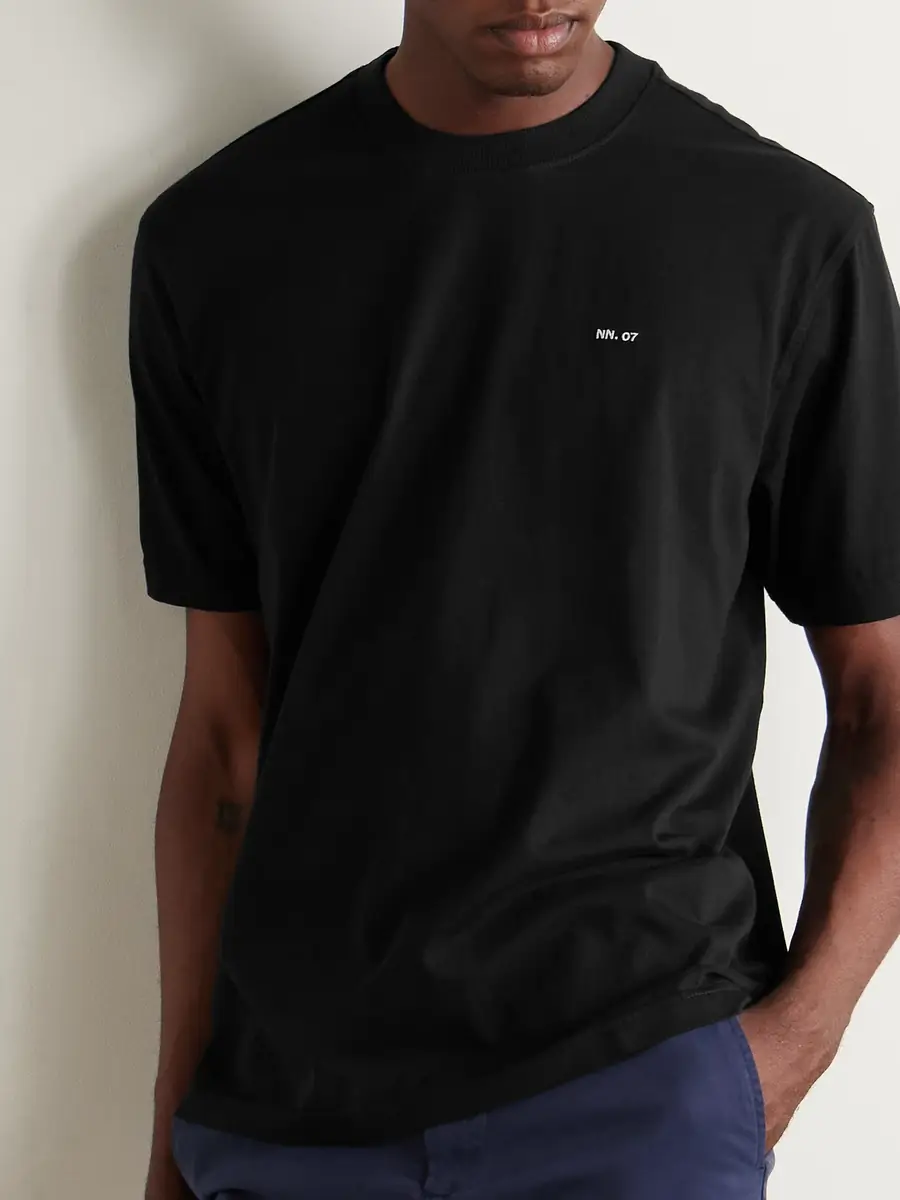 NN07 Adam 3209 Logo-Embroidered Pima Cotton-Jersey T-Shirt - Men | Thumbnail 3 NN07 Adam 3209 Logo-Embroidered Pima Cotton-Jersey T-Shirt - Men | Thumbnail 3