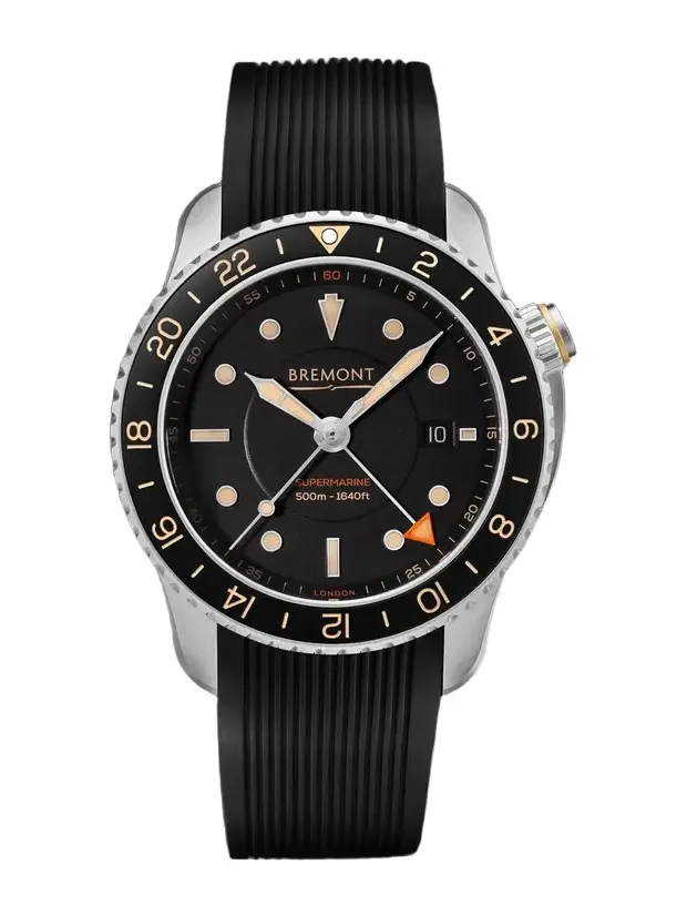 Bremont Supermarine S502 Automatic GMT Stainless Steel Watch, Ref. S502-BK-R-S - Men