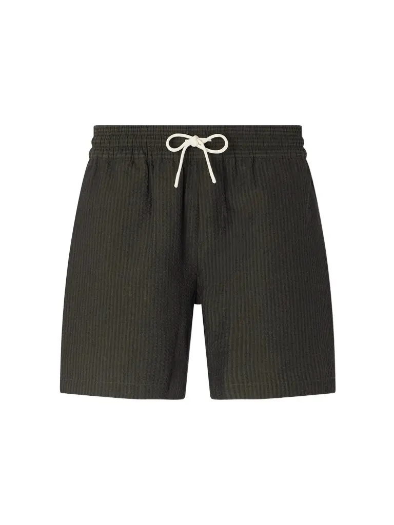 Portuguese Flannel Atlantico Straight-Leg Cotton-Seersucker Drawstring Shorts - Men | Image 1 Portuguese Flannel Atlantico Straight-Leg Cotton-Seersucker Drawstring Shorts - Men | Image 1