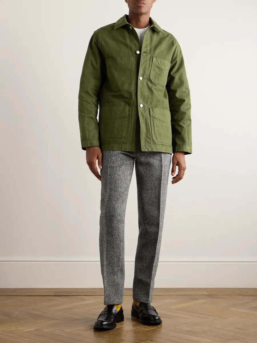 Drake's Duck Cotton-Canvas Chore Jacket - Men | Thumbnail 2 Drake's Duck Cotton-Canvas Chore Jacket - Men | Thumbnail 2