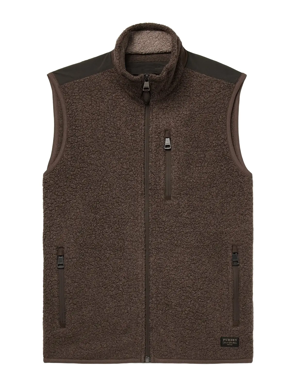 Shell-Trimmed Bouclé Gilet - Men Shell-Trimmed Bouclé Gilet - Men