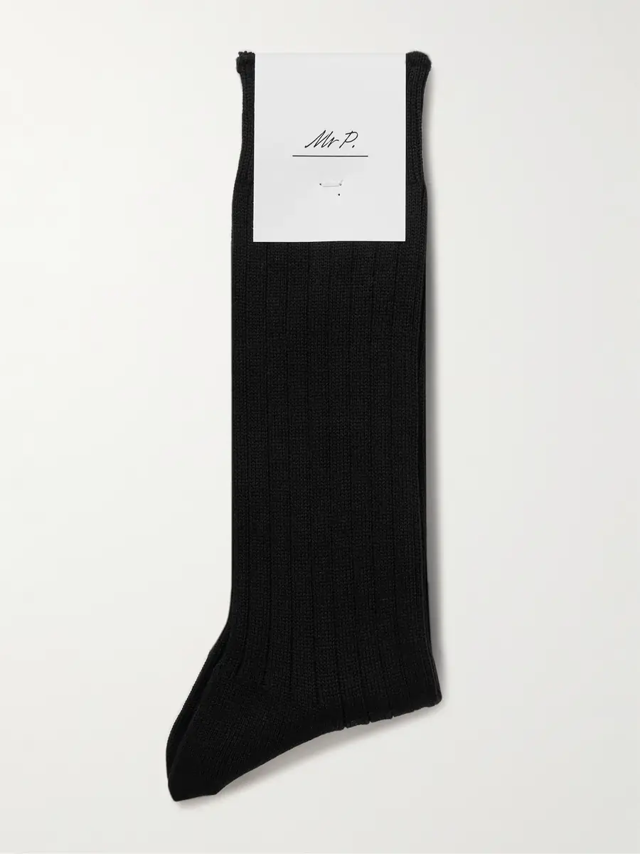 MR P. Ribbed Cotton-Blend Socks - Men | Thumbnail 3