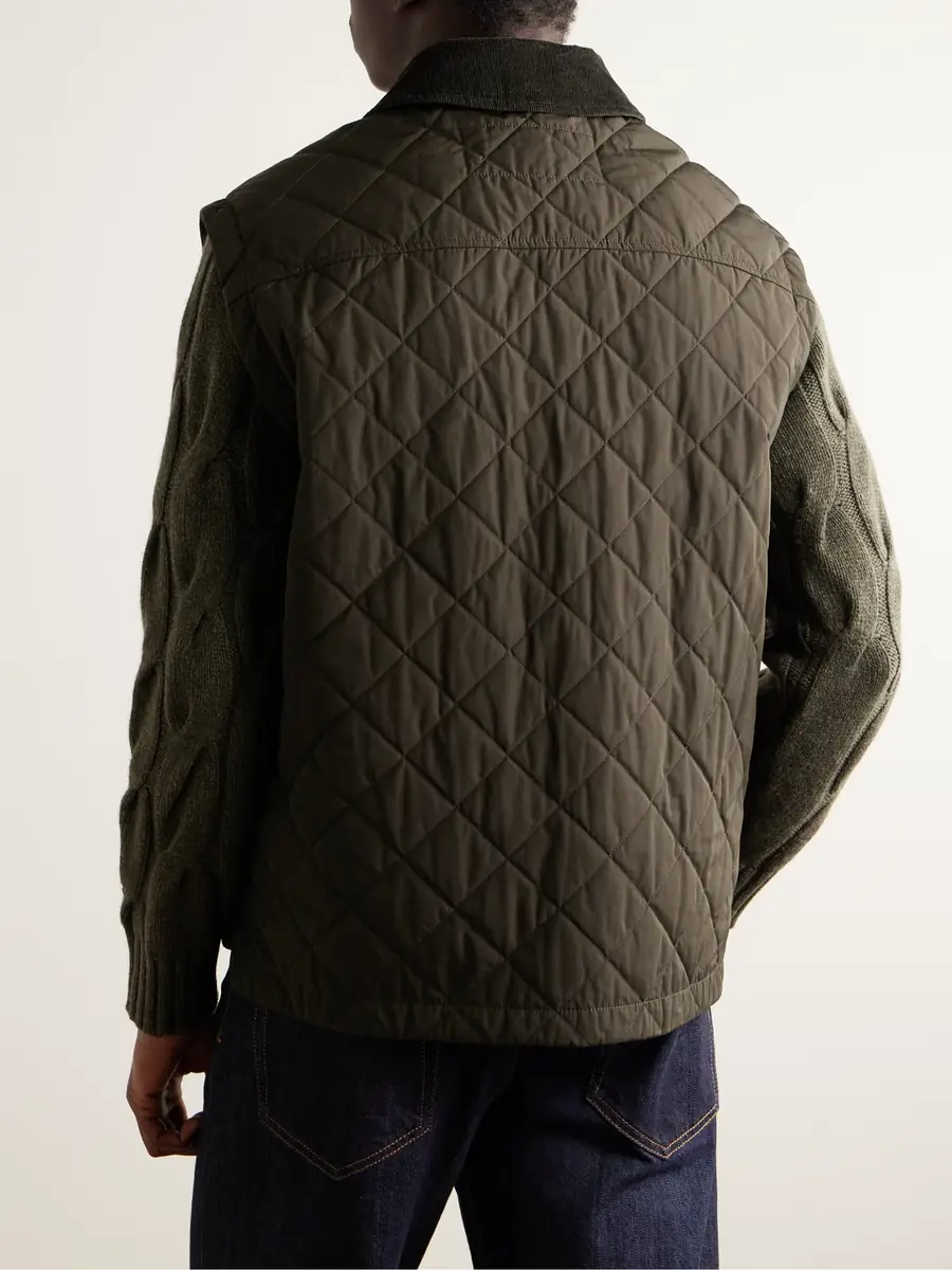 Purdey Cotton Corduroy-Trimmed Padded Quilted Shell Gilet - Men | Thumbnail 3 Purdey Cotton Corduroy-Trimmed Padded Quilted Shell Gilet - Men | Thumbnail 3