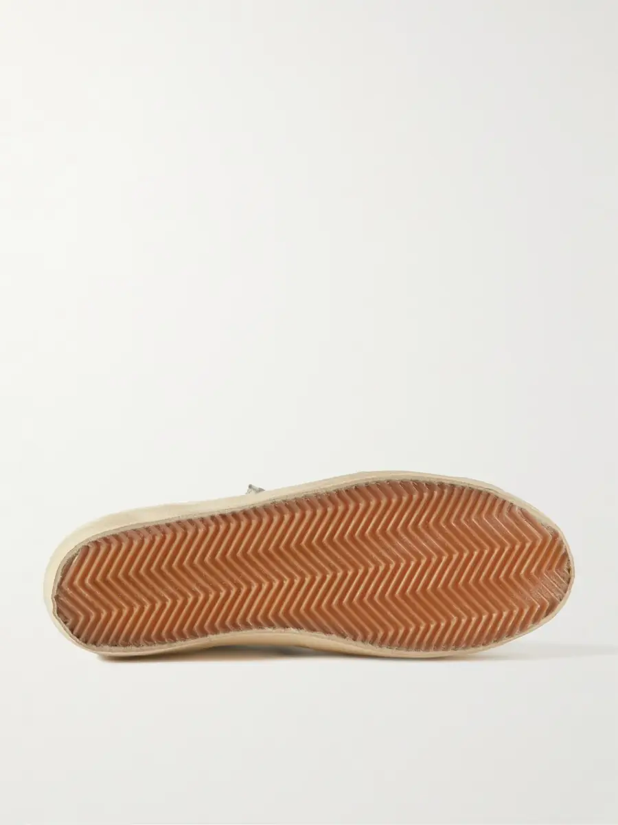 Golden Goose Super-Star Distressed Suede-Trimmed Leather Sneakers - Men | Thumbnail 3