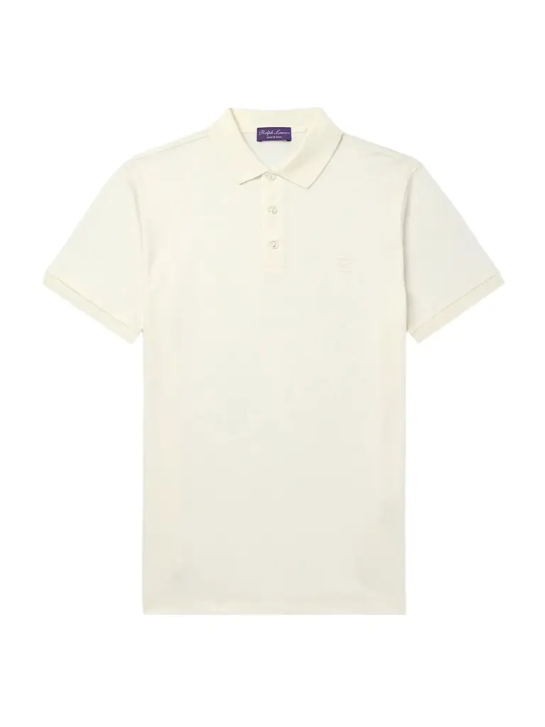 Logo-Embroidered Mercerised Cotton-Piqué Polo Shirt - Men Logo-Embroidered Mercerised Cotton-Piqué Polo Shirt - Men