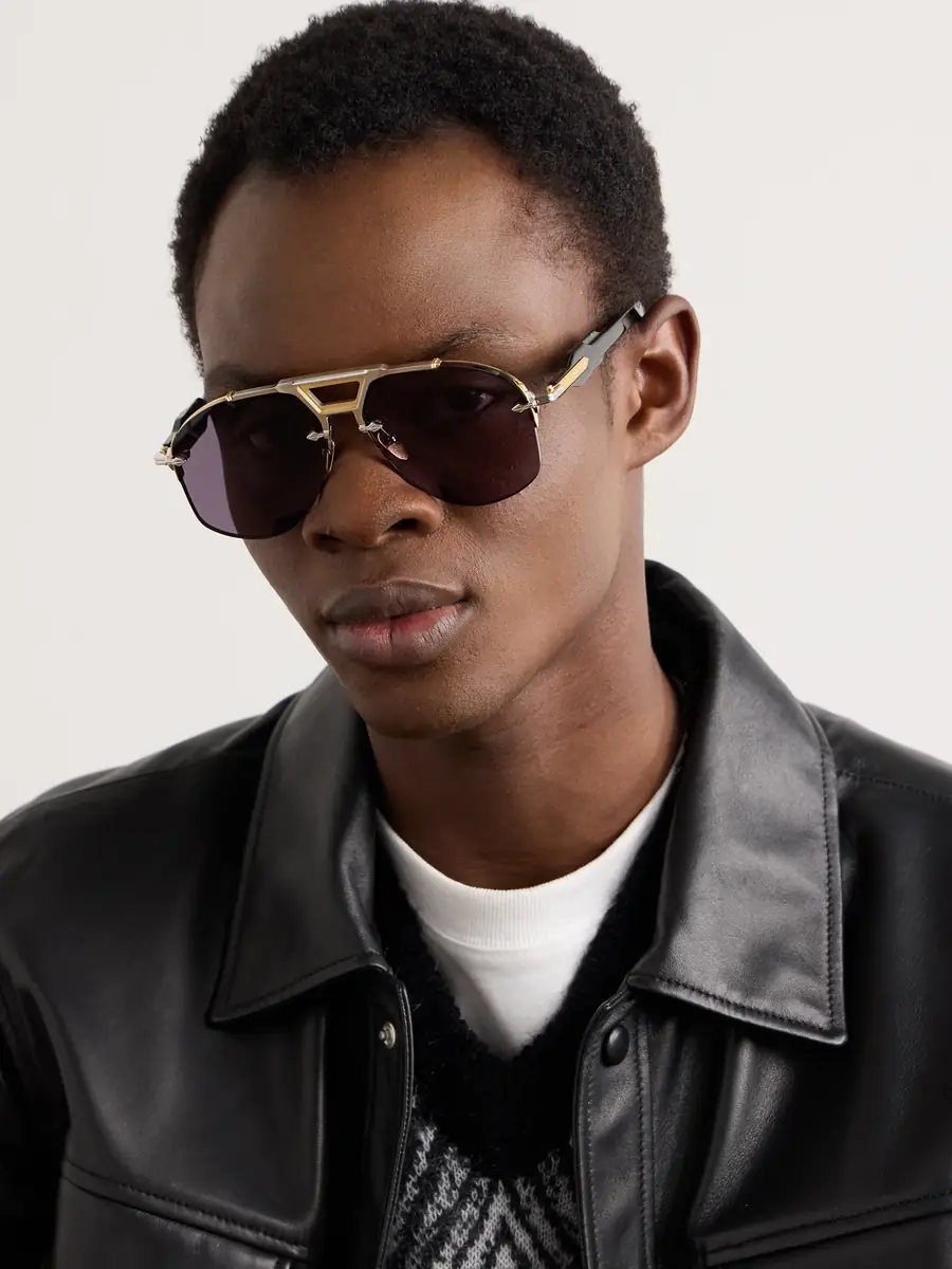 Jacques Marie Mage Alta Aviator-Style Silver, Gold-Tone and Acetate Sunglasses - Men | Thumbnail 2 Jacques Marie Mage Alta Aviator-Style Silver, Gold-Tone and Acetate Sunglasses - Men | Thumbnail 2