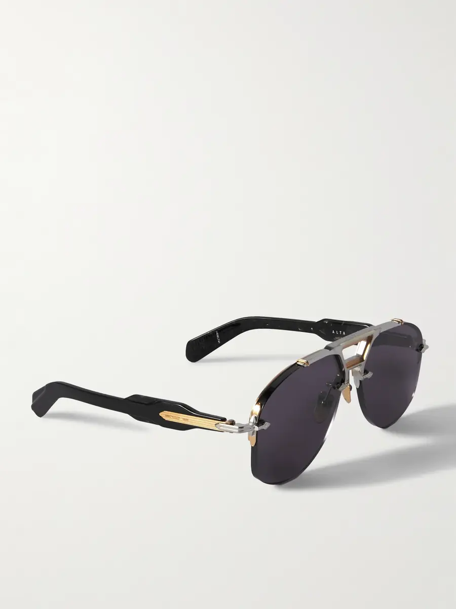 Jacques Marie Mage Alta Aviator-Style Silver, Gold-Tone and Acetate Sunglasses - Men | Thumbnail 4 Jacques Marie Mage Alta Aviator-Style Silver, Gold-Tone and Acetate Sunglasses - Men | Thumbnail 4