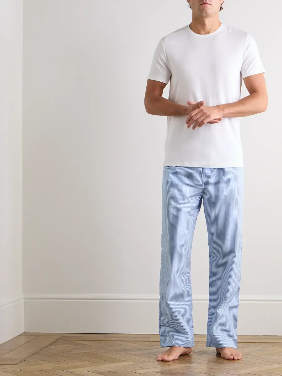 Derek Rose James Cotton-Poplin Pyjama Trousers - Men | Thumbnail 2 Derek Rose James Cotton-Poplin Pyjama Trousers - Men | Thumbnail 2