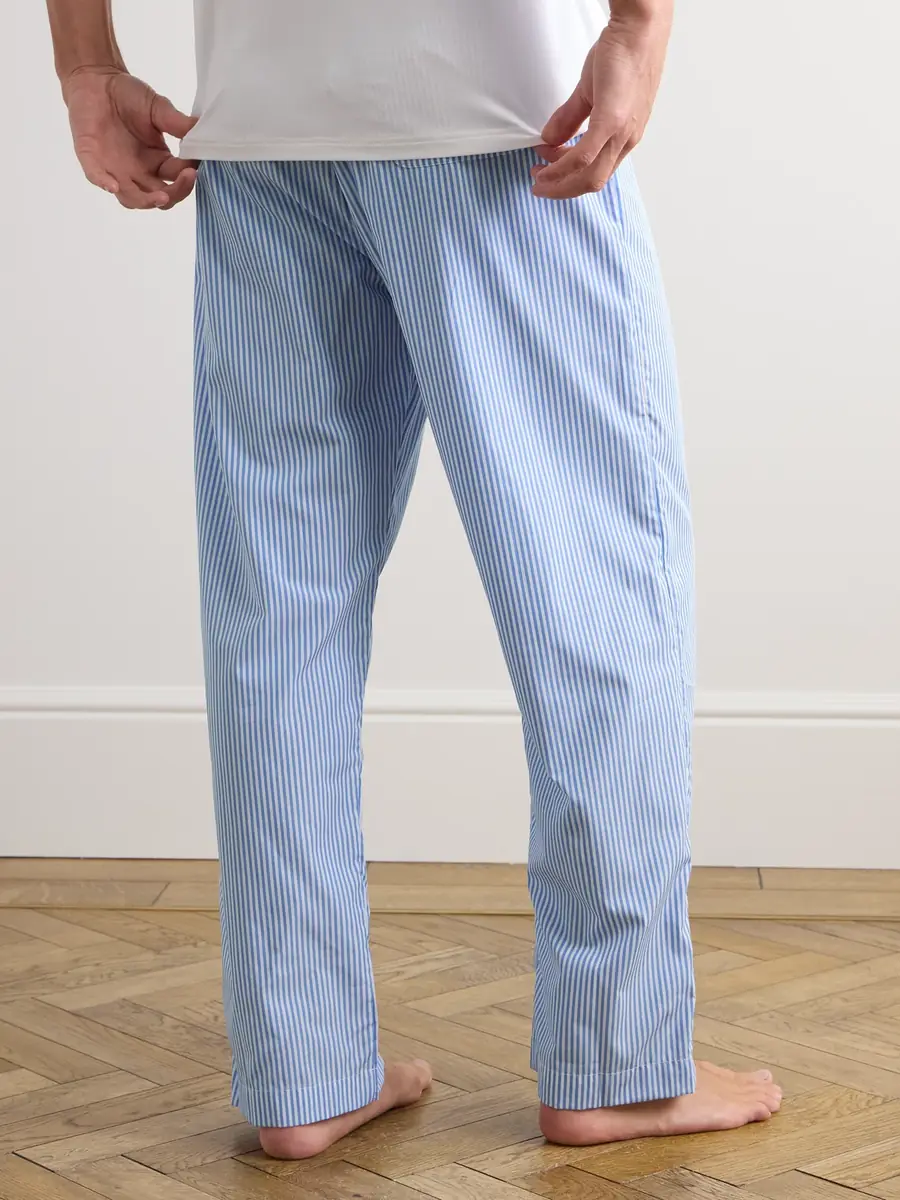Derek Rose James Cotton-Poplin Pyjama Trousers - Men | Thumbnail 3 Derek Rose James Cotton-Poplin Pyjama Trousers - Men | Thumbnail 3