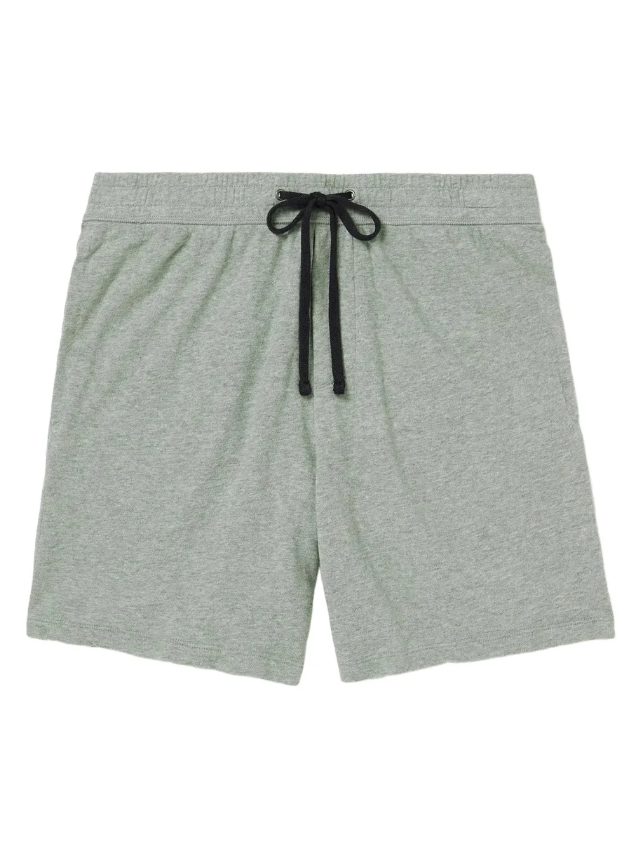 Straight-Leg Garment-Dyed Cotton-Jersey Drawstring Shorts - Men