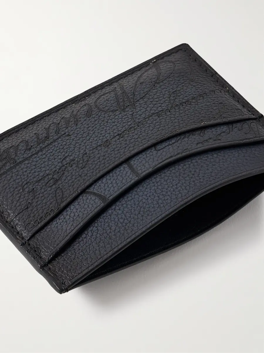 Berluti Bambou Scritto Venezia Softy Leather Cardholder - Men | Thumbnail 4 Berluti Bambou Scritto Venezia Softy Leather Cardholder - Men | Thumbnail 4