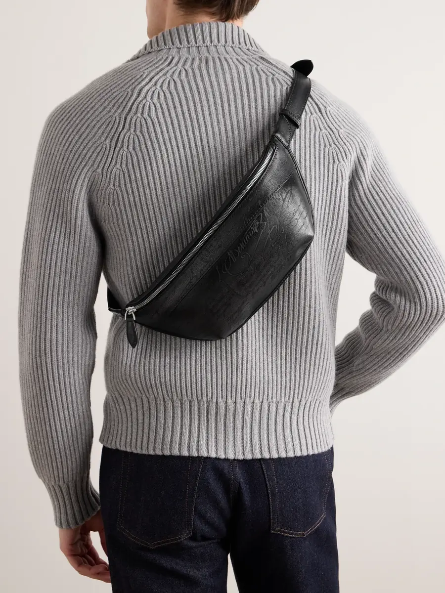 Berluti Rider Scritto Venezia Softy Full-Grain Leather Belt Bag - Men | Thumbnail 2 Berluti Rider Scritto Venezia Softy Full-Grain Leather Belt Bag - Men | Thumbnail 2