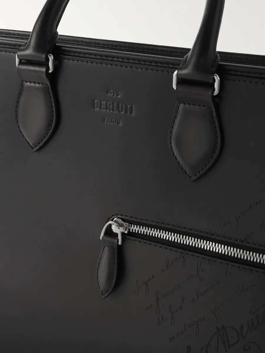 Berluti 1 Jour Neo Scritto Venezia Leather Briefcase - Men | Thumbnail 4 Berluti 1 Jour Neo Scritto Venezia Leather Briefcase - Men | Thumbnail 4