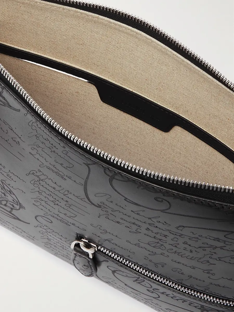 Berluti Nino Scritto Venezia Leather Pouch - Men | Thumbnail 5