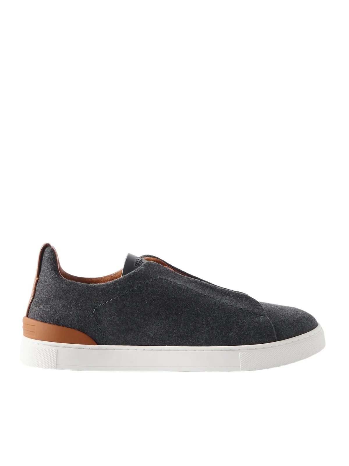 Zegna Triple Stitch™ Leather-Trimmed Wool Sneakers - Men