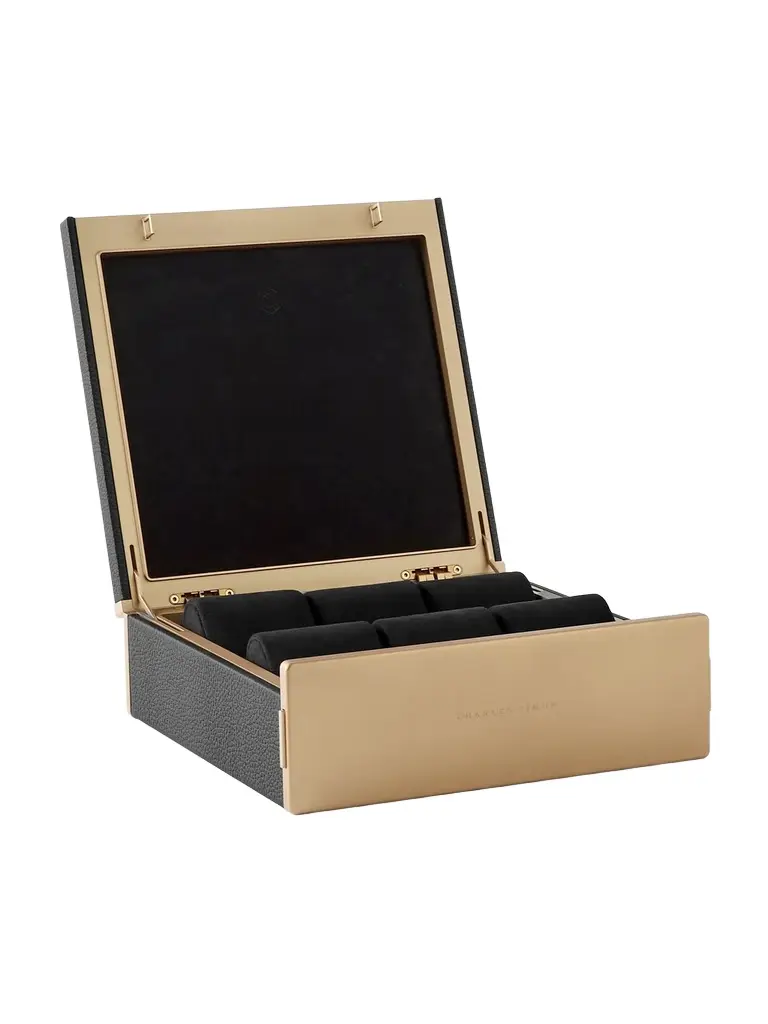Charles Simon Spence Full-Grain Leather Six-Piece Watch Case - Men