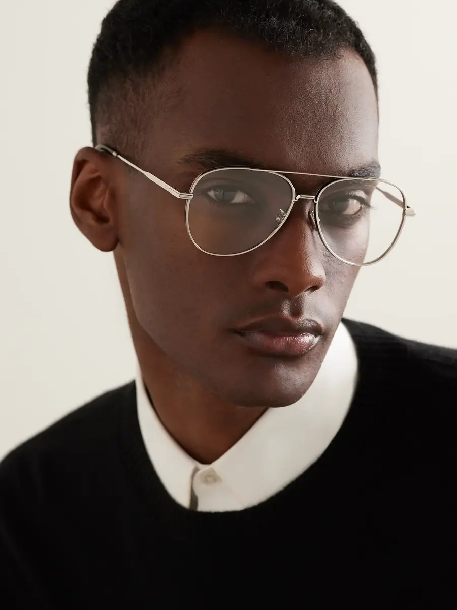 DIOR Eyewear DiorBlackSuitO A2U Aviator-Style Tortoiseshell Acetate-Trimmed Silver-Tone Optical Glasses - Men | Thumbnail 2