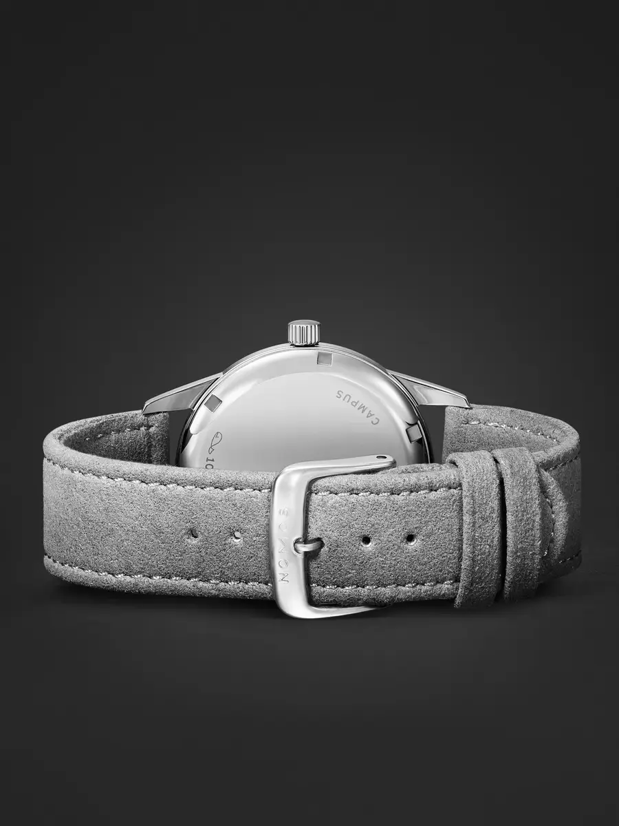NOMOS Glashütte Club Campus Hand-Wound 38.5mm Stainless Steel and Suede Watch, Ref. No. 724 - Men | Thumbnail 4 NOMOS Glashütte Club Campus Hand-Wound 38.5mm Stainless Steel and Suede Watch, Ref. No. 724 - Men | Thumbnail 4