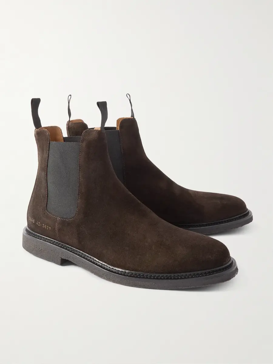 Common Projects Waxed-Suede Chelsea Boots - Men | Thumbnail 4