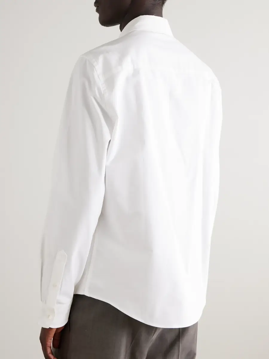 AMI PARIS Button-Down Collar Logo-Embroidered Cotton Oxford Shirt - Men | Thumbnail 4 AMI PARIS Button-Down Collar Logo-Embroidered Cotton Oxford Shirt - Men | Thumbnail 4
