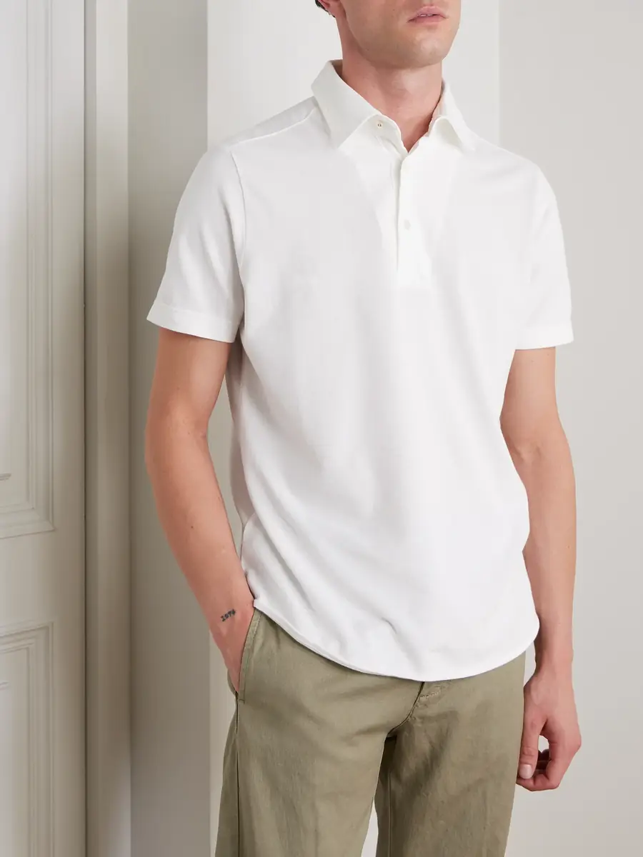 Loro Piana Cotton-Piqué Polo Shirt - Men | Thumbnail 3 Loro Piana Cotton-Piqué Polo Shirt - Men | Thumbnail 3