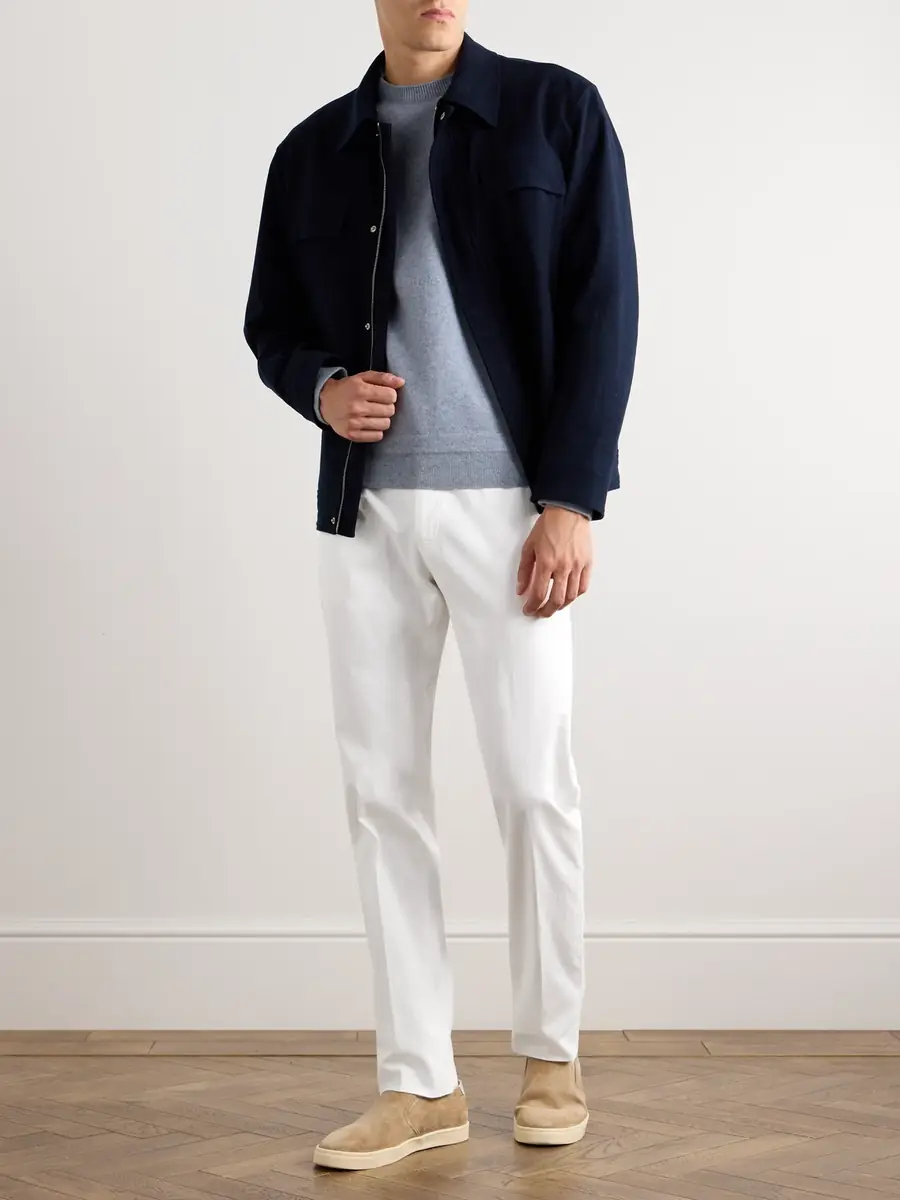 Zegna Straight-Leg Garment-Dyed Stretch-Cotton Twill Chinos - Men | Thumbnail 2 Zegna Straight-Leg Garment-Dyed Stretch-Cotton Twill Chinos - Men | Thumbnail 2