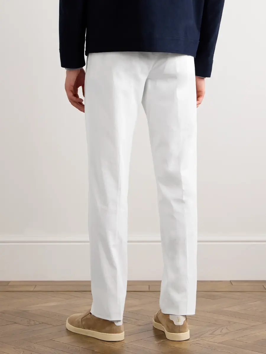 Zegna Straight-Leg Garment-Dyed Stretch-Cotton Twill Chinos - Men | Thumbnail 3 Zegna Straight-Leg Garment-Dyed Stretch-Cotton Twill Chinos - Men | Thumbnail 3