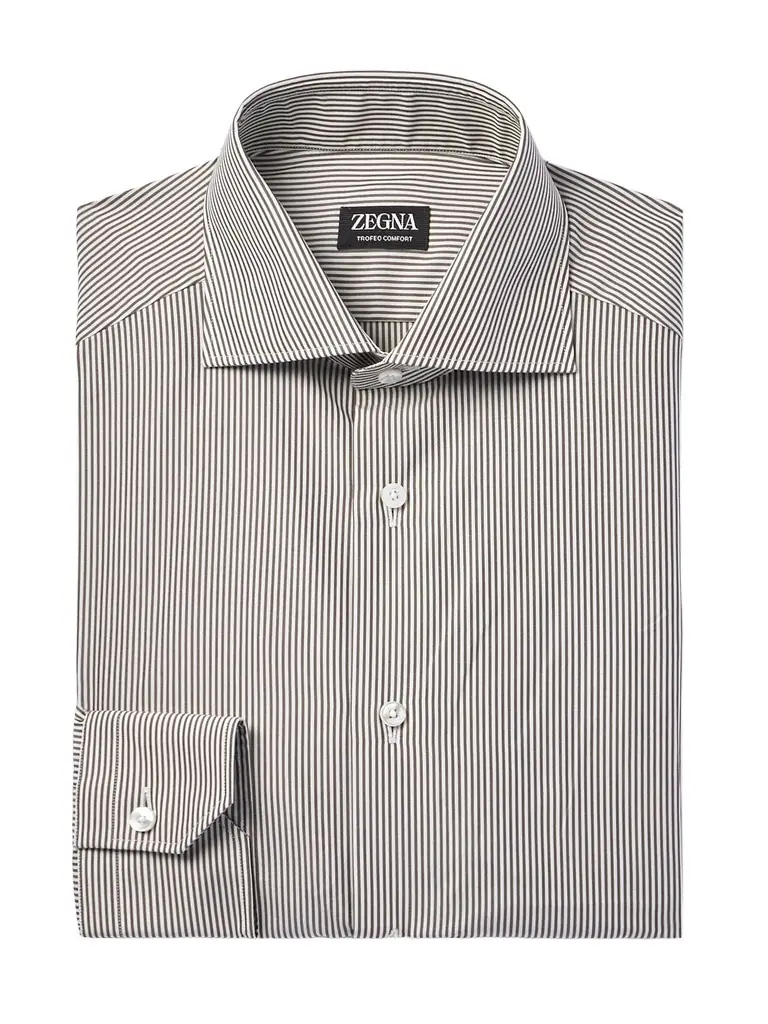 Zegna Cutaway-Collar Striped Trofeo™ Shirt - Men | Image 1 Zegna Cutaway-Collar Striped Trofeo™ Shirt - Men | Image 1