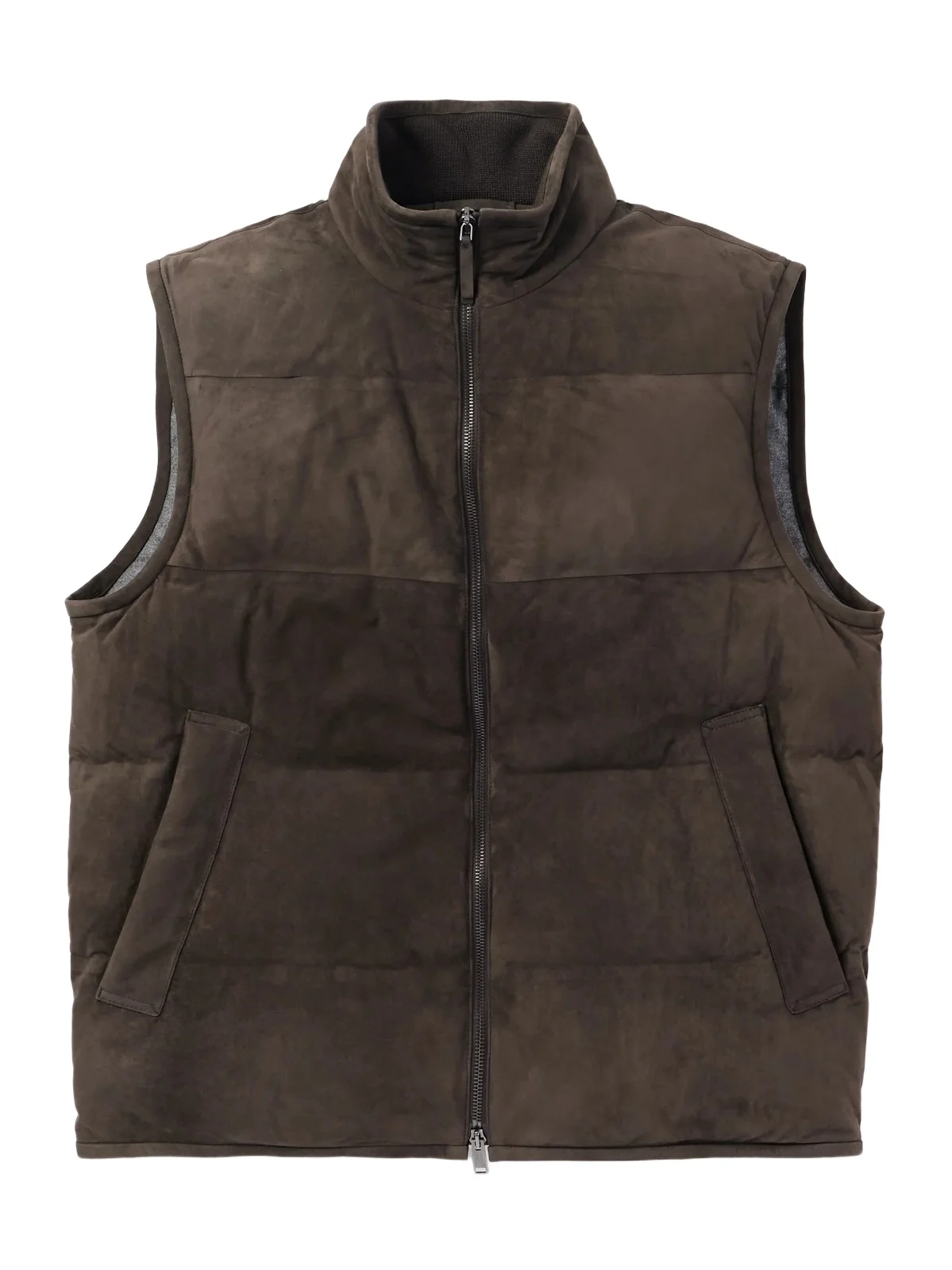 Quilted Suede Down Gilet - Men Quilted Suede Down Gilet - Men