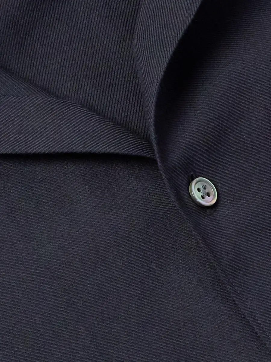 Zegna Cutaway-Collar Cotton and Cashmere-Blend Twill Shirt - Men | Thumbnail 4 Zegna Cutaway-Collar Cotton and Cashmere-Blend Twill Shirt - Men | Thumbnail 4