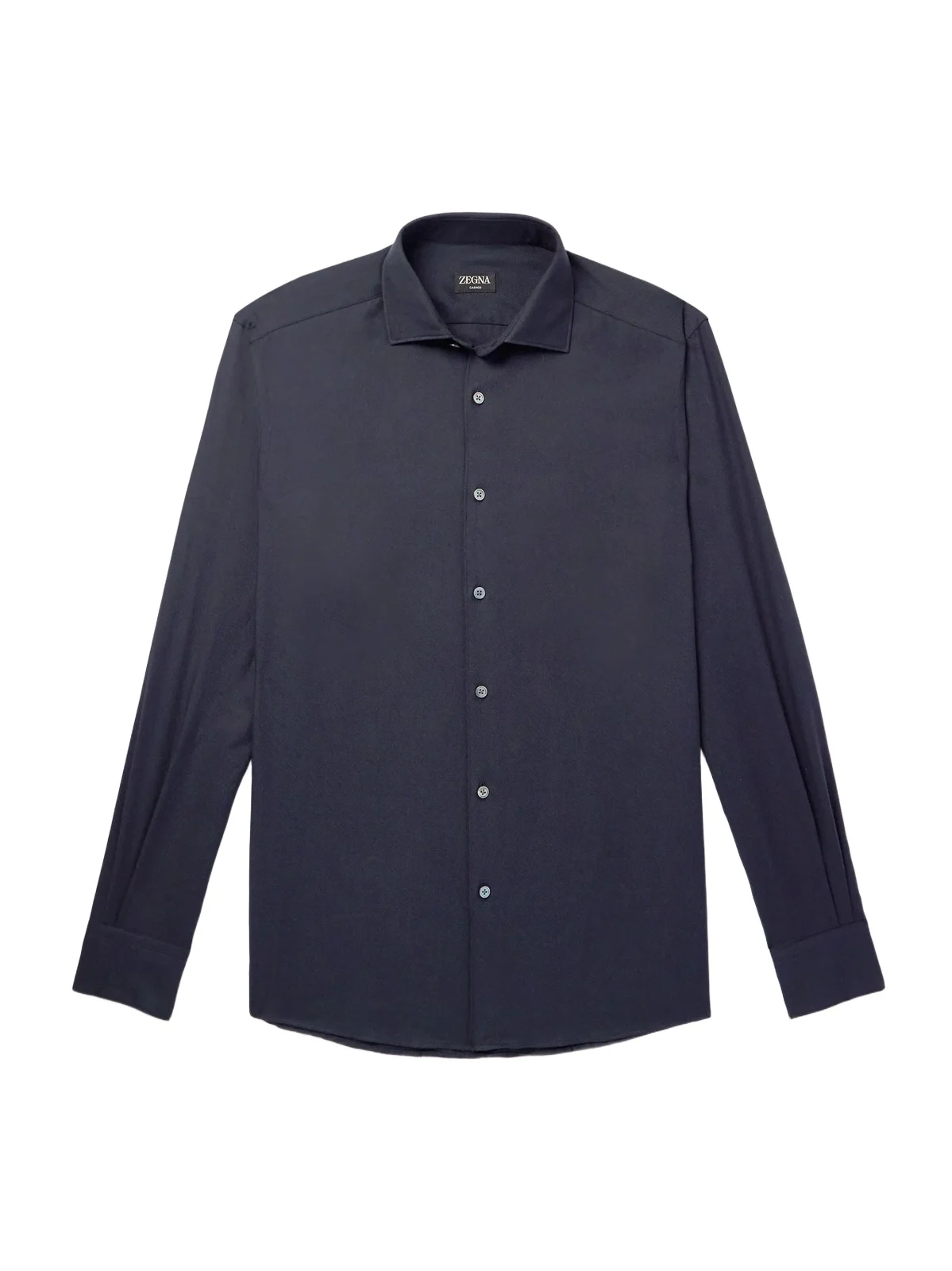 Cutaway-Collar Cotton and Cashmere-Blend Twill Shirt - Men Cutaway-Collar Cotton and Cashmere-Blend Twill Shirt - Men