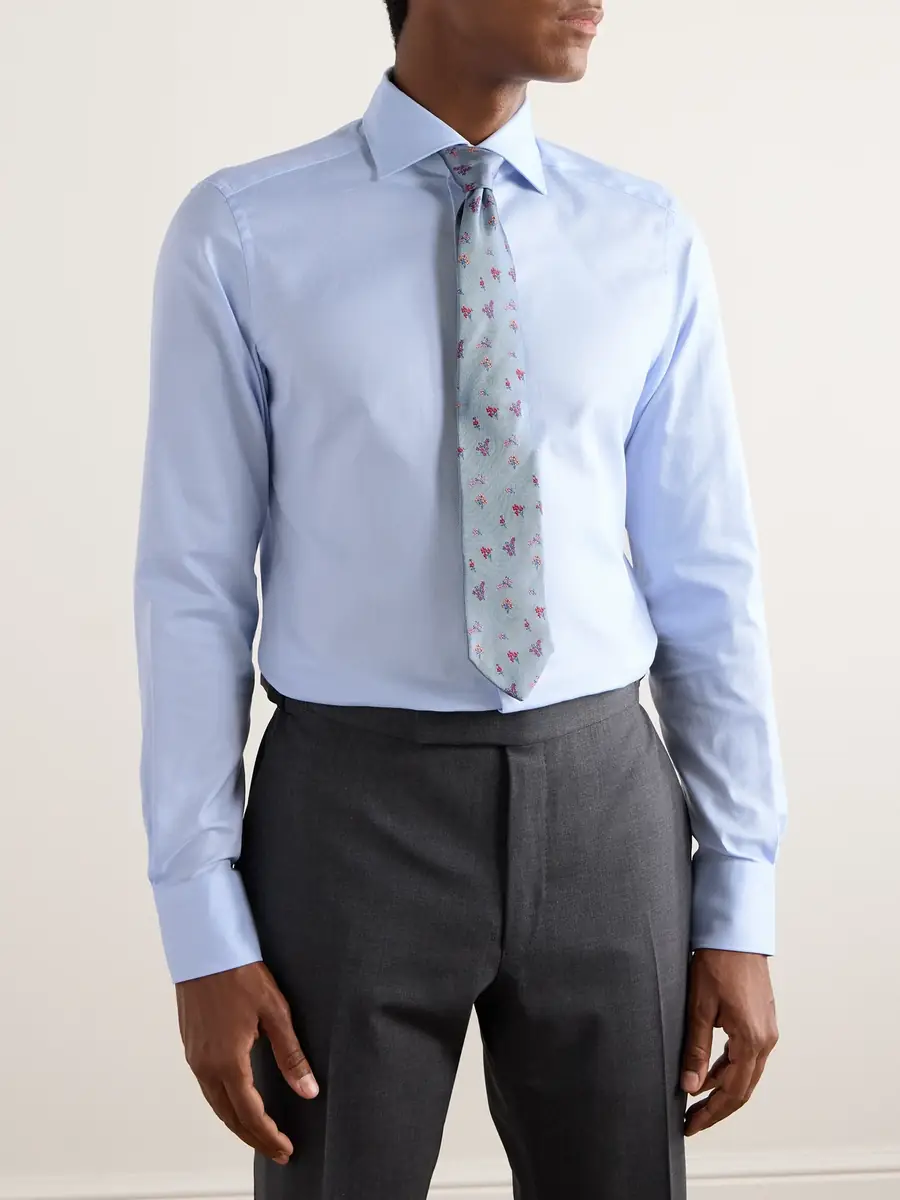 Zegna Cutaway-Collar Cotton Oxford Shirt - Men | Thumbnail 2 Zegna Cutaway-Collar Cotton Oxford Shirt - Men | Thumbnail 2