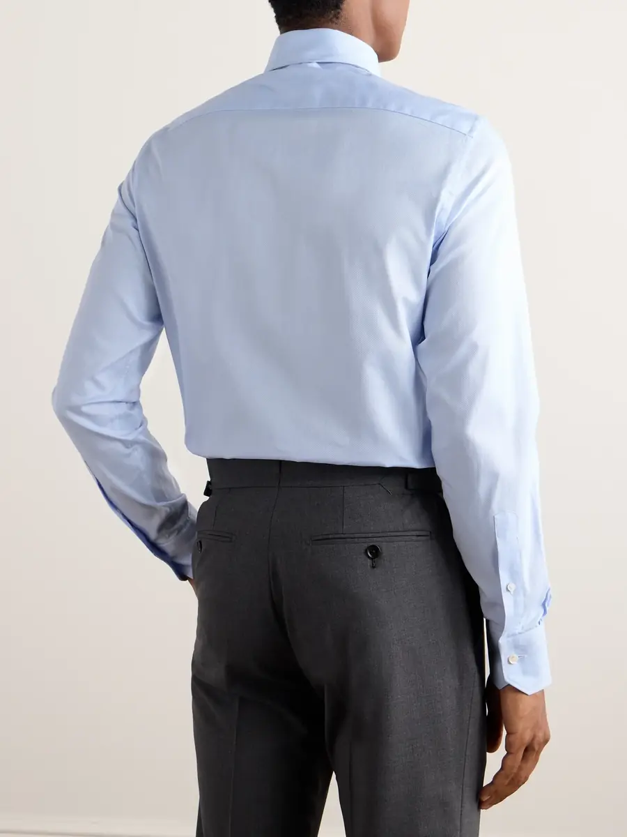 Zegna Cutaway-Collar Cotton Oxford Shirt - Men | Thumbnail 3 Zegna Cutaway-Collar Cotton Oxford Shirt - Men | Thumbnail 3