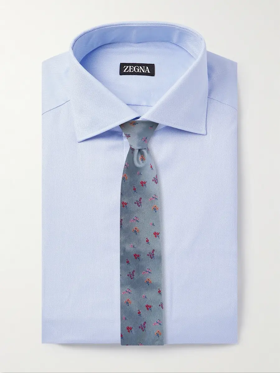 Zegna Cutaway-Collar Cotton Oxford Shirt - Men | Thumbnail 5 Zegna Cutaway-Collar Cotton Oxford Shirt - Men | Thumbnail 5