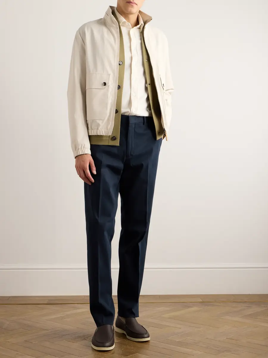 Loro Piana Jarno Austin Straight-Leg Stretch-Cotton Twill Trousers - Men | Thumbnail 2 Loro Piana Jarno Austin Straight-Leg Stretch-Cotton Twill Trousers - Men | Thumbnail 2